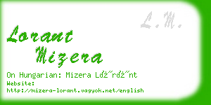lorant mizera business card